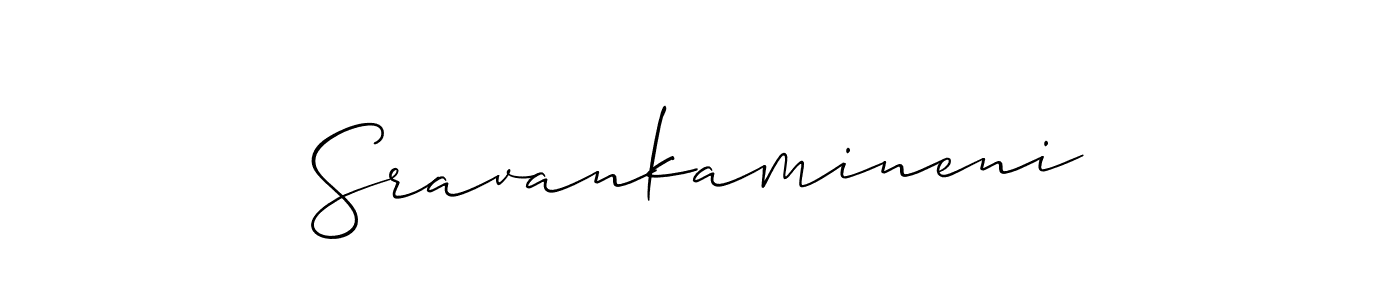 Design your own signature with our free online signature maker. With this signature software, you can create a handwritten (Allison_Script) signature for name Sravankamineni. Sravankamineni signature style 2 images and pictures png