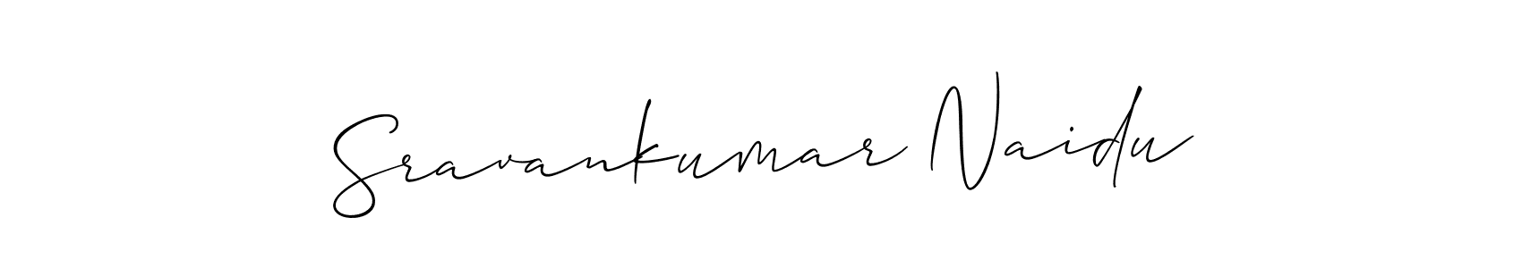 Make a short Sravankumar Naidu signature style. Manage your documents anywhere anytime using Allison_Script. Create and add eSignatures, submit forms, share and send files easily. Sravankumar Naidu signature style 2 images and pictures png