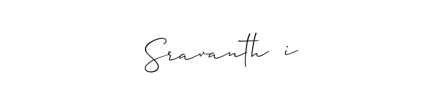 Allison_Script is a professional signature style that is perfect for those who want to add a touch of class to their signature. It is also a great choice for those who want to make their signature more unique. Get Sravanth❤️i name to fancy signature for free. Sravanth❤️i signature style 2 images and pictures png