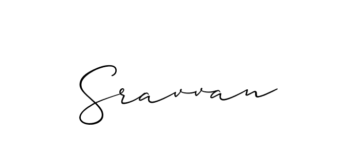 How to make Sravvan signature? Allison_Script is a professional autograph style. Create handwritten signature for Sravvan name. Sravvan signature style 2 images and pictures png