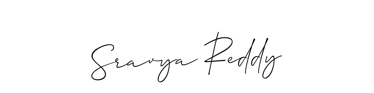 How to make Sravya Reddy signature? Allison_Script is a professional autograph style. Create handwritten signature for Sravya Reddy name. Sravya Reddy signature style 2 images and pictures png