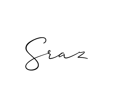 Design your own signature with our free online signature maker. With this signature software, you can create a handwritten (Allison_Script) signature for name Sraz. Sraz signature style 2 images and pictures png