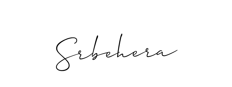 Also You can easily find your signature by using the search form. We will create Srbehera name handwritten signature images for you free of cost using Allison_Script sign style. Srbehera signature style 2 images and pictures png