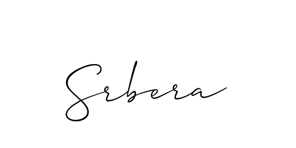 Also we have Srbera name is the best signature style. Create professional handwritten signature collection using Allison_Script autograph style. Srbera signature style 2 images and pictures png