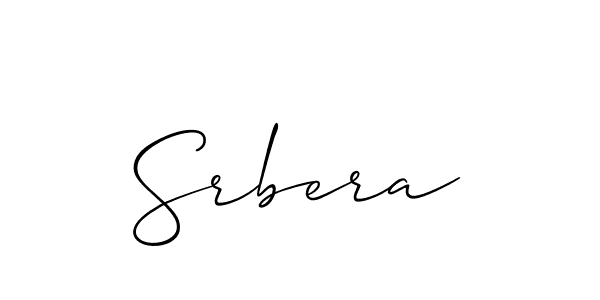 How to make Srbera name signature. Use Allison_Script style for creating short signs online. This is the latest handwritten sign. Srbera signature style 2 images and pictures png