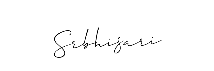 Also You can easily find your signature by using the search form. We will create Srbhisari name handwritten signature images for you free of cost using Allison_Script sign style. Srbhisari signature style 2 images and pictures png
