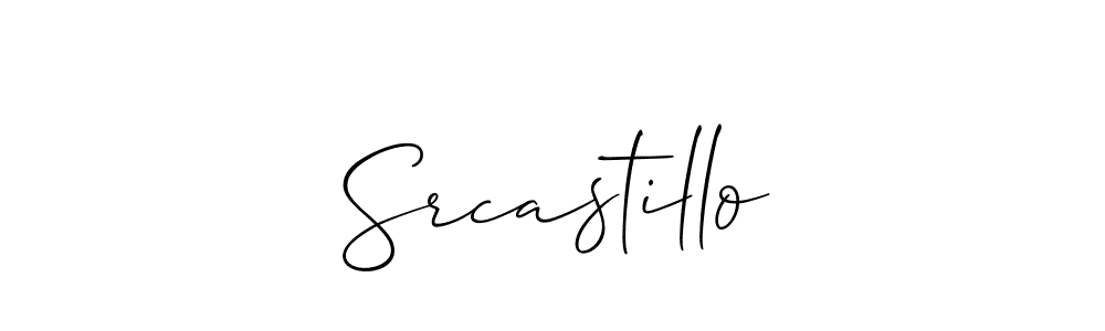 Design your own signature with our free online signature maker. With this signature software, you can create a handwritten (Allison_Script) signature for name Srcastillo. Srcastillo signature style 2 images and pictures png