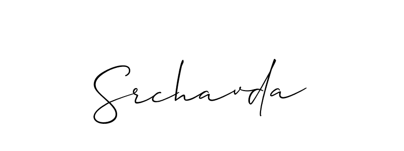 How to make Srchavda name signature. Use Allison_Script style for creating short signs online. This is the latest handwritten sign. Srchavda signature style 2 images and pictures png