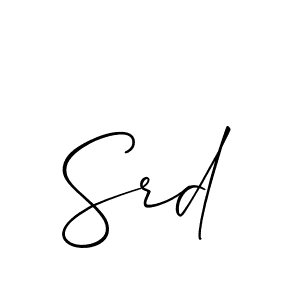 Make a beautiful signature design for name Srd. With this signature (Allison_Script) style, you can create a handwritten signature for free. Srd signature style 2 images and pictures png