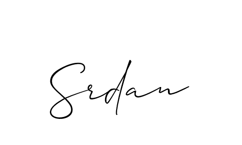 Make a short Srdan signature style. Manage your documents anywhere anytime using Allison_Script. Create and add eSignatures, submit forms, share and send files easily. Srdan signature style 2 images and pictures png