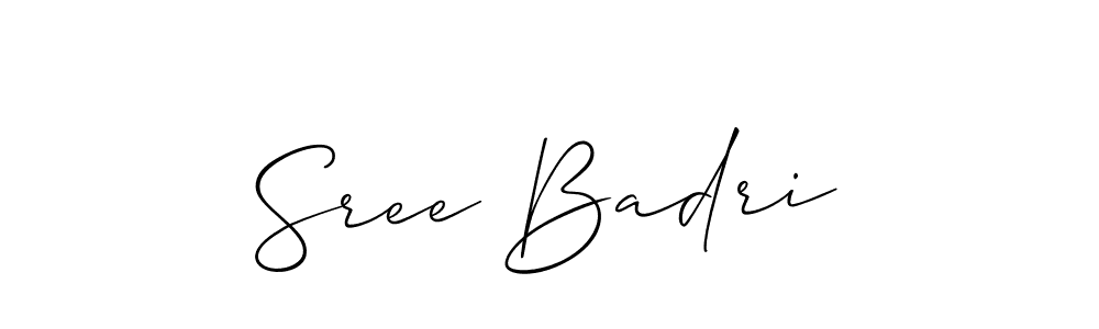 Design your own signature with our free online signature maker. With this signature software, you can create a handwritten (Allison_Script) signature for name Sree Badri. Sree Badri signature style 2 images and pictures png