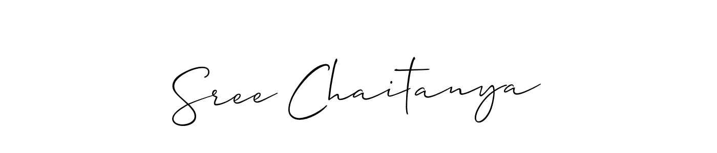 Use a signature maker to create a handwritten signature online. With this signature software, you can design (Allison_Script) your own signature for name Sree Chaitanya. Sree Chaitanya signature style 2 images and pictures png