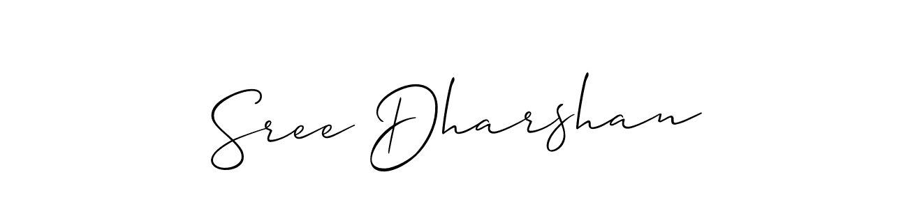 Design your own signature with our free online signature maker. With this signature software, you can create a handwritten (Allison_Script) signature for name Sree Dharshan. Sree Dharshan signature style 2 images and pictures png