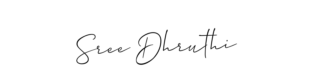 It looks lik you need a new signature style for name Sree Dhruthi. Design unique handwritten (Allison_Script) signature with our free signature maker in just a few clicks. Sree Dhruthi signature style 2 images and pictures png