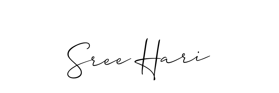 How to make Sree Hari signature? Allison_Script is a professional autograph style. Create handwritten signature for Sree Hari name. Sree Hari signature style 2 images and pictures png