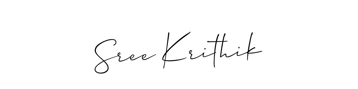 if you are searching for the best signature style for your name Sree Krithik. so please give up your signature search. here we have designed multiple signature styles  using Allison_Script. Sree Krithik signature style 2 images and pictures png