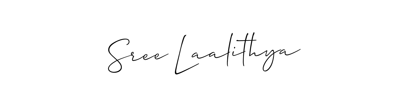 Similarly Allison_Script is the best handwritten signature design. Signature creator online .You can use it as an online autograph creator for name Sree Laalithya. Sree Laalithya signature style 2 images and pictures png