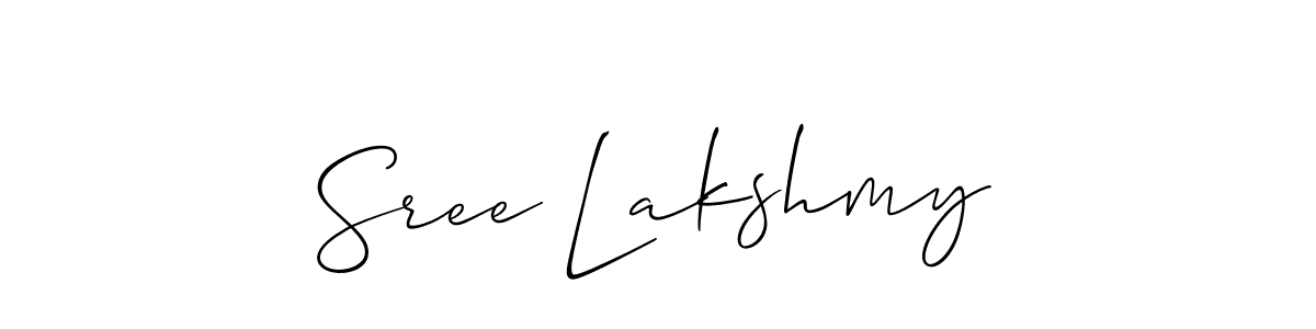 Similarly Allison_Script is the best handwritten signature design. Signature creator online .You can use it as an online autograph creator for name Sree Lakshmy. Sree Lakshmy signature style 2 images and pictures png