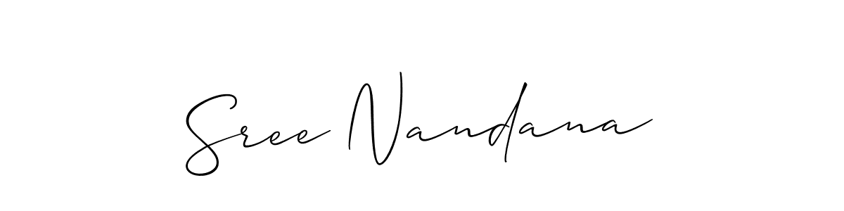 How to make Sree Nandana signature? Allison_Script is a professional autograph style. Create handwritten signature for Sree Nandana name. Sree Nandana signature style 2 images and pictures png