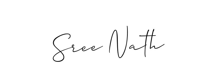 How to make Sree Nath signature? Allison_Script is a professional autograph style. Create handwritten signature for Sree Nath name. Sree Nath signature style 2 images and pictures png