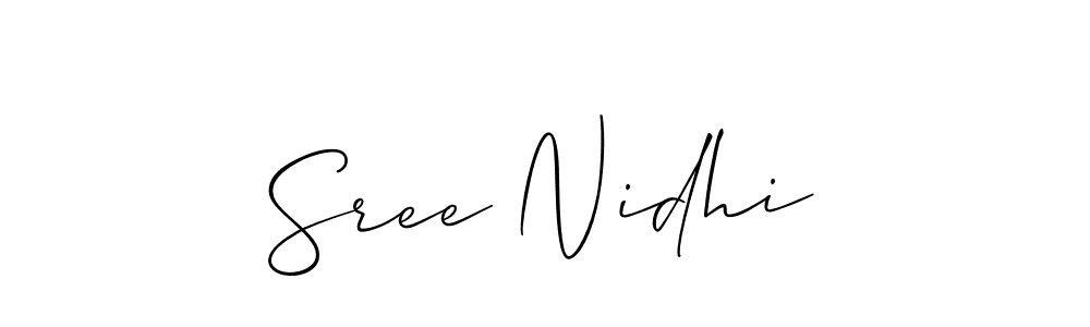 You can use this online signature creator to create a handwritten signature for the name Sree Nidhi. This is the best online autograph maker. Sree Nidhi signature style 2 images and pictures png