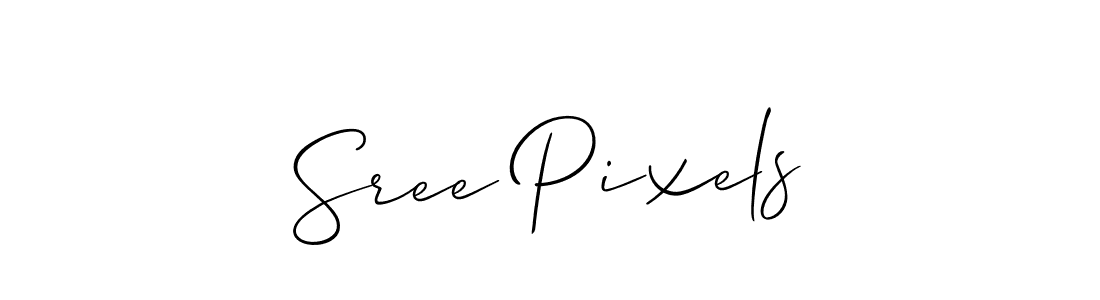 Design your own signature with our free online signature maker. With this signature software, you can create a handwritten (Allison_Script) signature for name Sree Pixels. Sree Pixels signature style 2 images and pictures png