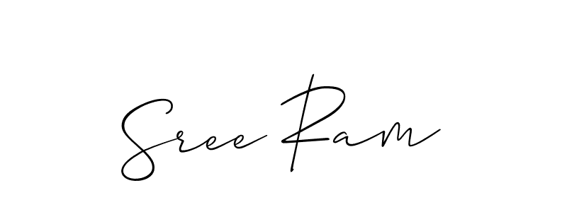 Create a beautiful signature design for name Sree Ram. With this signature (Allison_Script) fonts, you can make a handwritten signature for free. Sree Ram signature style 2 images and pictures png