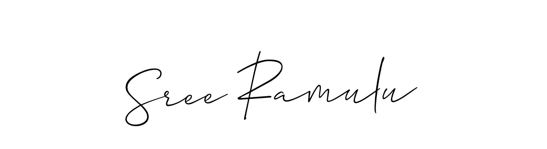 if you are searching for the best signature style for your name Sree Ramulu. so please give up your signature search. here we have designed multiple signature styles  using Allison_Script. Sree Ramulu signature style 2 images and pictures png