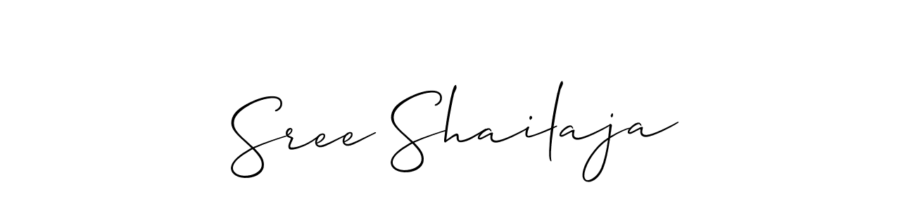 Create a beautiful signature design for name Sree Shailaja. With this signature (Allison_Script) fonts, you can make a handwritten signature for free. Sree Shailaja signature style 2 images and pictures png