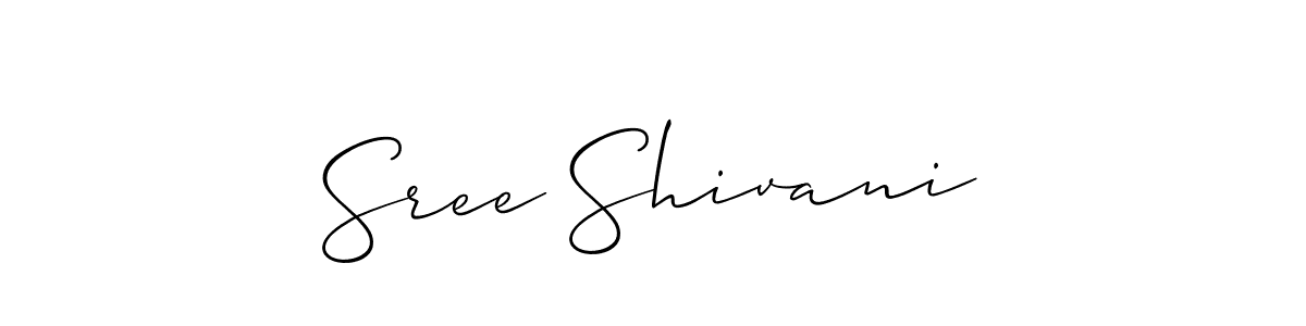 How to Draw Sree Shivani signature style? Allison_Script is a latest design signature styles for name Sree Shivani. Sree Shivani signature style 2 images and pictures png