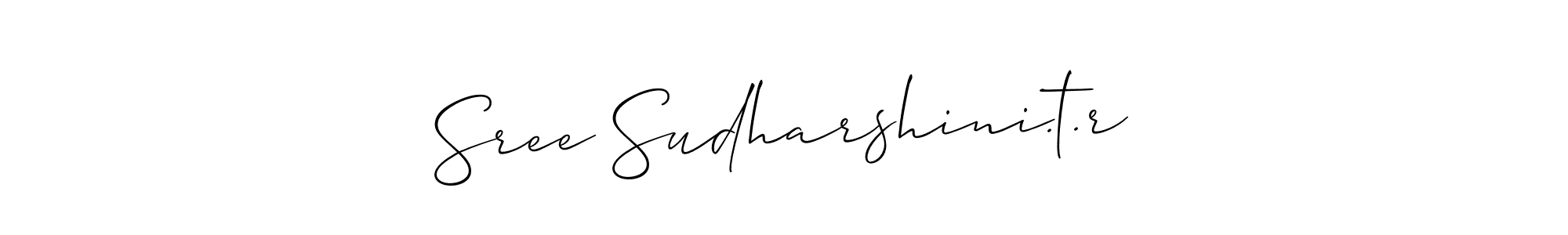 Sree Sudharshini.t.r stylish signature style. Best Handwritten Sign (Allison_Script) for my name. Handwritten Signature Collection Ideas for my name Sree Sudharshini.t.r. Sree Sudharshini.t.r signature style 2 images and pictures png