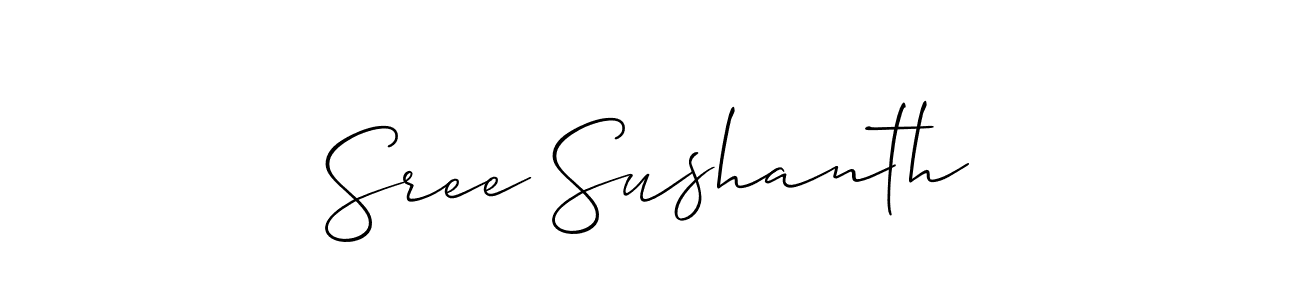 Design your own signature with our free online signature maker. With this signature software, you can create a handwritten (Allison_Script) signature for name Sree Sushanth. Sree Sushanth signature style 2 images and pictures png