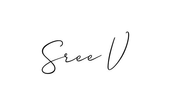 Check out images of Autograph of Sree V name. Actor Sree V Signature Style. Allison_Script is a professional sign style online. Sree V signature style 2 images and pictures png