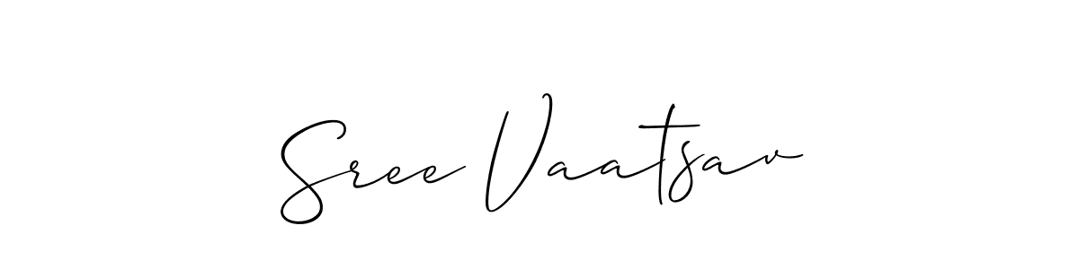 Make a short Sree Vaatsav signature style. Manage your documents anywhere anytime using Allison_Script. Create and add eSignatures, submit forms, share and send files easily. Sree Vaatsav signature style 2 images and pictures png