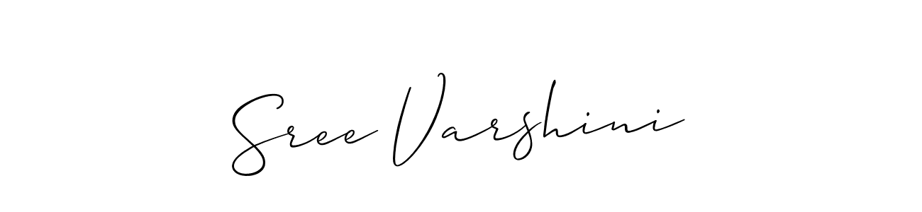 It looks lik you need a new signature style for name Sree Varshini. Design unique handwritten (Allison_Script) signature with our free signature maker in just a few clicks. Sree Varshini signature style 2 images and pictures png