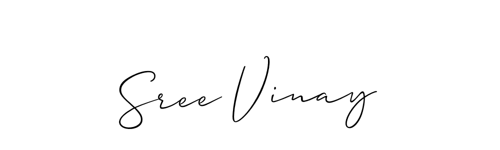 Make a short Sree Vinay signature style. Manage your documents anywhere anytime using Allison_Script. Create and add eSignatures, submit forms, share and send files easily. Sree Vinay signature style 2 images and pictures png