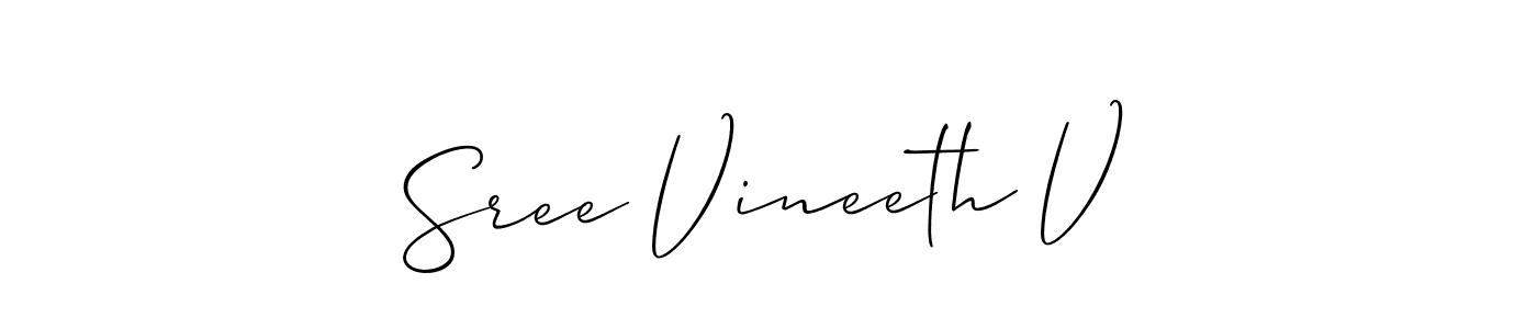 Best and Professional Signature Style for Sree Vineeth V. Allison_Script Best Signature Style Collection. Sree Vineeth V signature style 2 images and pictures png