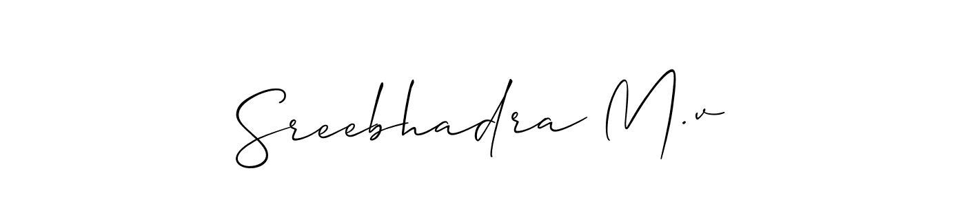 Once you've used our free online signature maker to create your best signature Allison_Script style, it's time to enjoy all of the benefits that Sreebhadra M.v name signing documents. Sreebhadra M.v signature style 2 images and pictures png