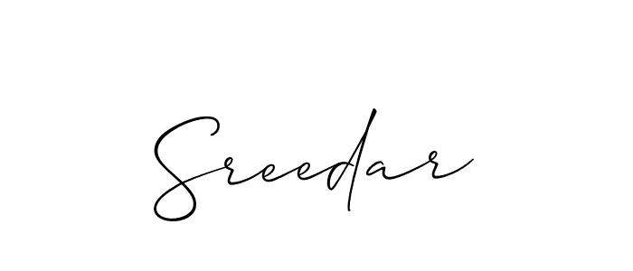 Make a short Sreedar signature style. Manage your documents anywhere anytime using Allison_Script. Create and add eSignatures, submit forms, share and send files easily. Sreedar signature style 2 images and pictures png