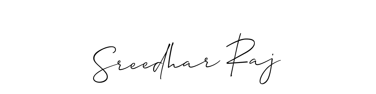 Create a beautiful signature design for name Sreedhar Raj. With this signature (Allison_Script) fonts, you can make a handwritten signature for free. Sreedhar Raj signature style 2 images and pictures png