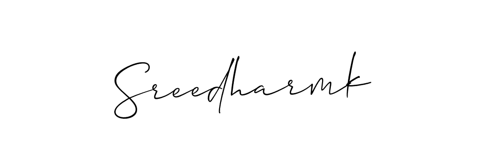 It looks lik you need a new signature style for name Sreedharmk. Design unique handwritten (Allison_Script) signature with our free signature maker in just a few clicks. Sreedharmk signature style 2 images and pictures png