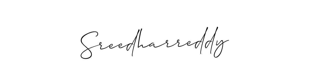 Create a beautiful signature design for name Sreedharreddy. With this signature (Allison_Script) fonts, you can make a handwritten signature for free. Sreedharreddy signature style 2 images and pictures png