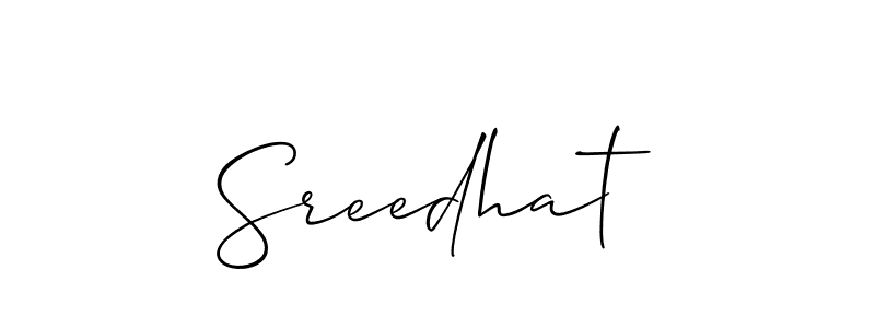 The best way (Allison_Script) to make a short signature is to pick only two or three words in your name. The name Sreedhat include a total of six letters. For converting this name. Sreedhat signature style 2 images and pictures png