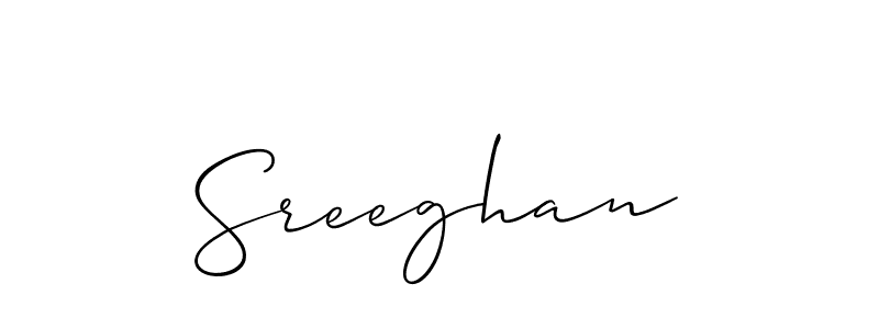 Also we have Sreeghan name is the best signature style. Create professional handwritten signature collection using Allison_Script autograph style. Sreeghan signature style 2 images and pictures png