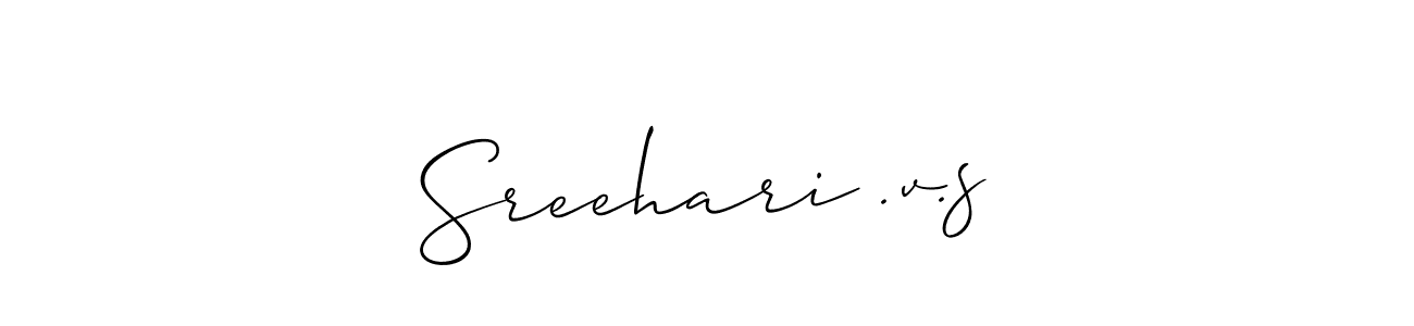 if you are searching for the best signature style for your name Sreehari .v.s. so please give up your signature search. here we have designed multiple signature styles  using Allison_Script. Sreehari .v.s signature style 2 images and pictures png
