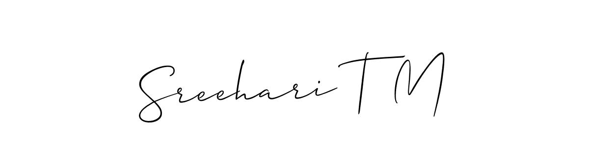 How to Draw Sreehari T M signature style? Allison_Script is a latest design signature styles for name Sreehari T M. Sreehari T M signature style 2 images and pictures png