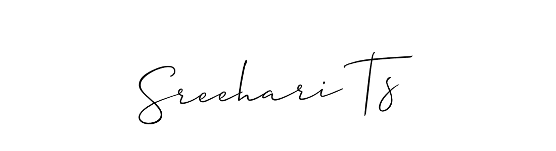 Sreehari Ts stylish signature style. Best Handwritten Sign (Allison_Script) for my name. Handwritten Signature Collection Ideas for my name Sreehari Ts. Sreehari Ts signature style 2 images and pictures png