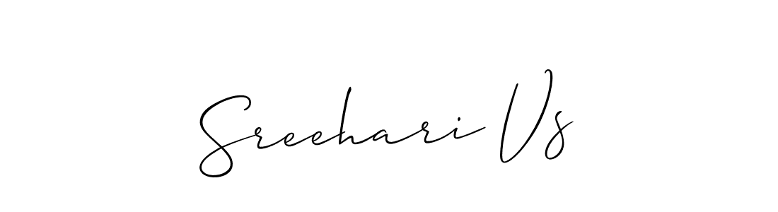 How to make Sreehari Vs name signature. Use Allison_Script style for creating short signs online. This is the latest handwritten sign. Sreehari Vs signature style 2 images and pictures png