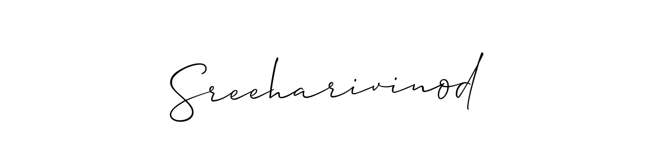 Make a beautiful signature design for name Sreeharivinod. With this signature (Allison_Script) style, you can create a handwritten signature for free. Sreeharivinod signature style 2 images and pictures png