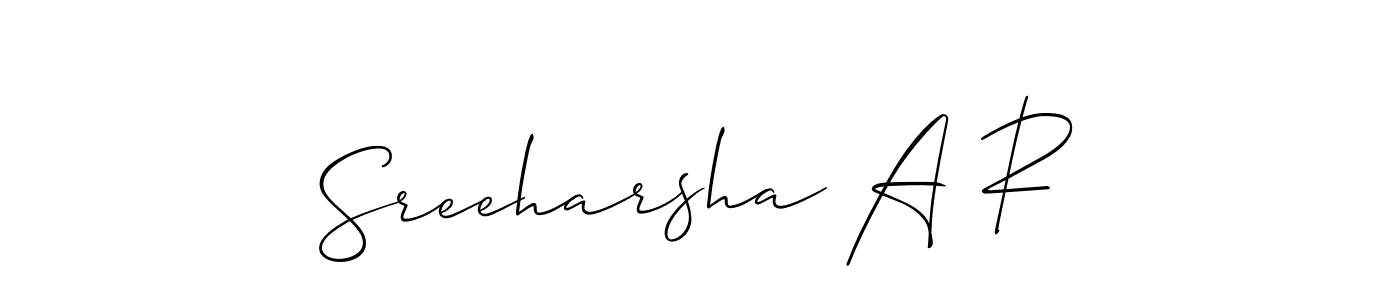 Best and Professional Signature Style for Sreeharsha A R. Allison_Script Best Signature Style Collection. Sreeharsha A R signature style 2 images and pictures png